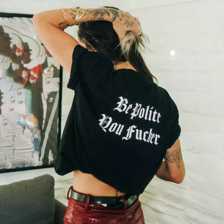 Be Polite Print Casual T-Shirt