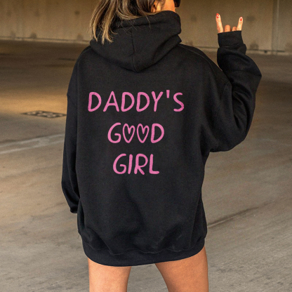 Daddy's Good Girl Print Hoodie