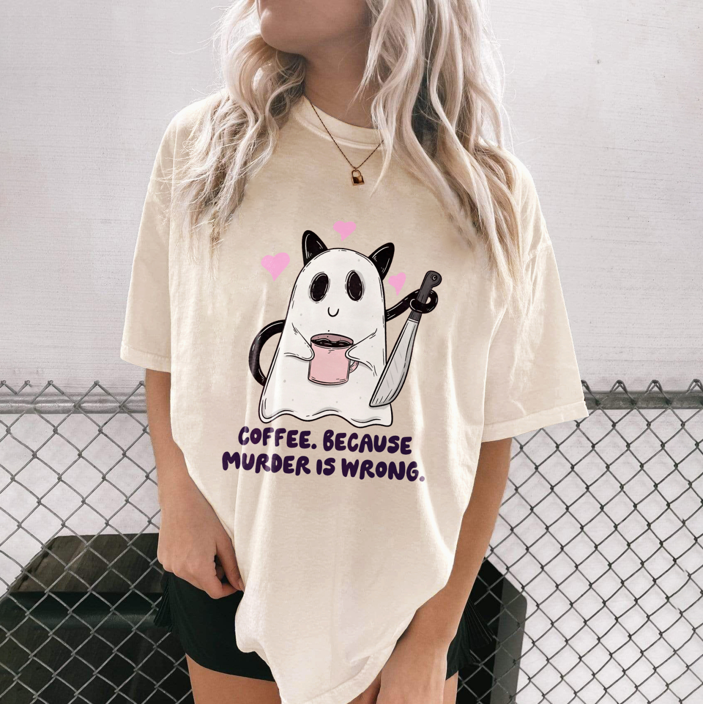 Coffee Because Murder Is Wrong T-shirt