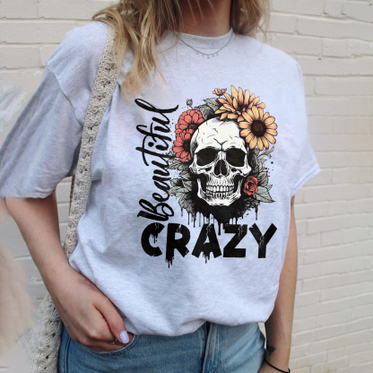 Beautiful Crazy Skull T-shirt