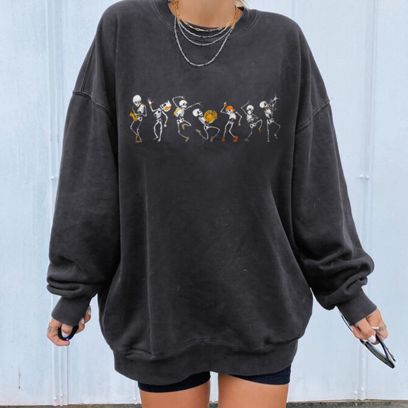 Happy Little Skulls Printed Sweatshirt