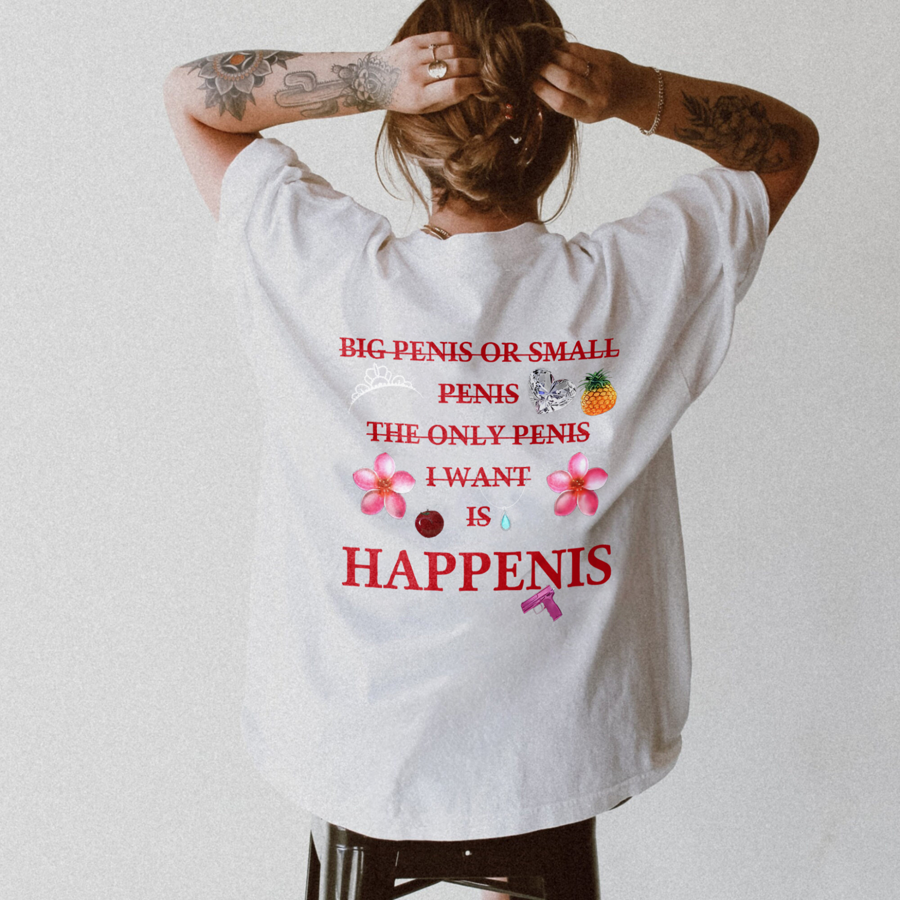 Big Penis Or Small Penis The Only Penis I Want Is Happenis T-shirt