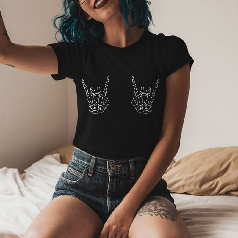 Cool Skull Hand Posture T-shirt