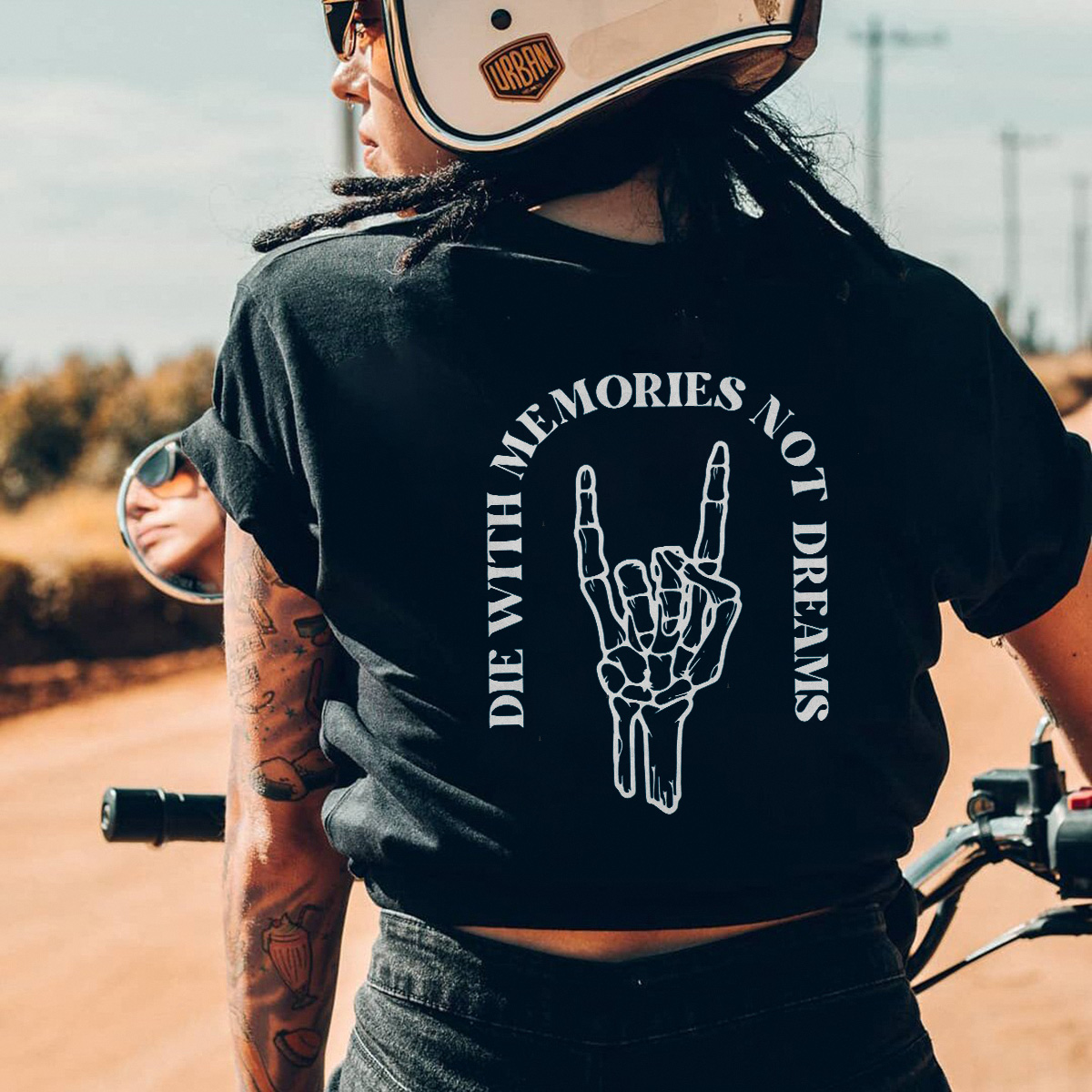 Die With Memories Not Dreams Skull T-shirt