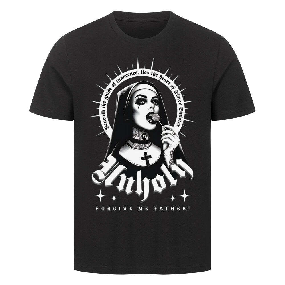 Unholy Nun " Forgive me Father" Printed T-shirt