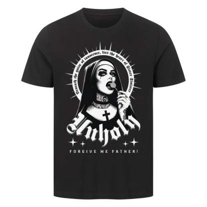 Unholy Nun " Forgive me Father" Printed T-shirt
