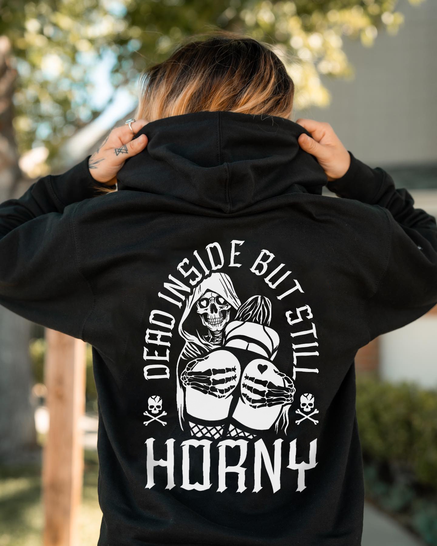 Dead Inside But Still Horny Print Women's Hoodie