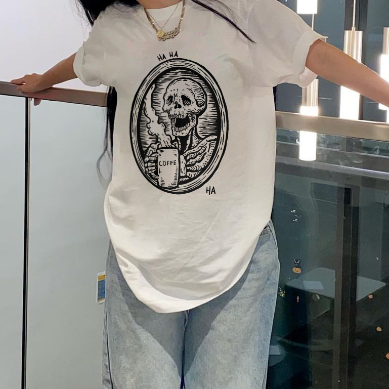 Ha Ha Ha Skull Coffee T-shirt