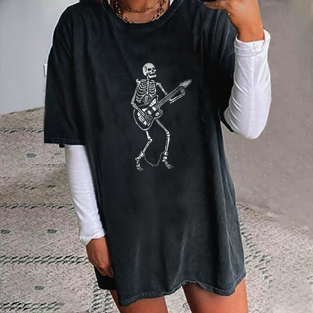 Skull Dancing With Guitar T-shirt
