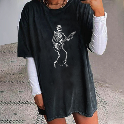 Skull Dancing With Guitar T-shirt