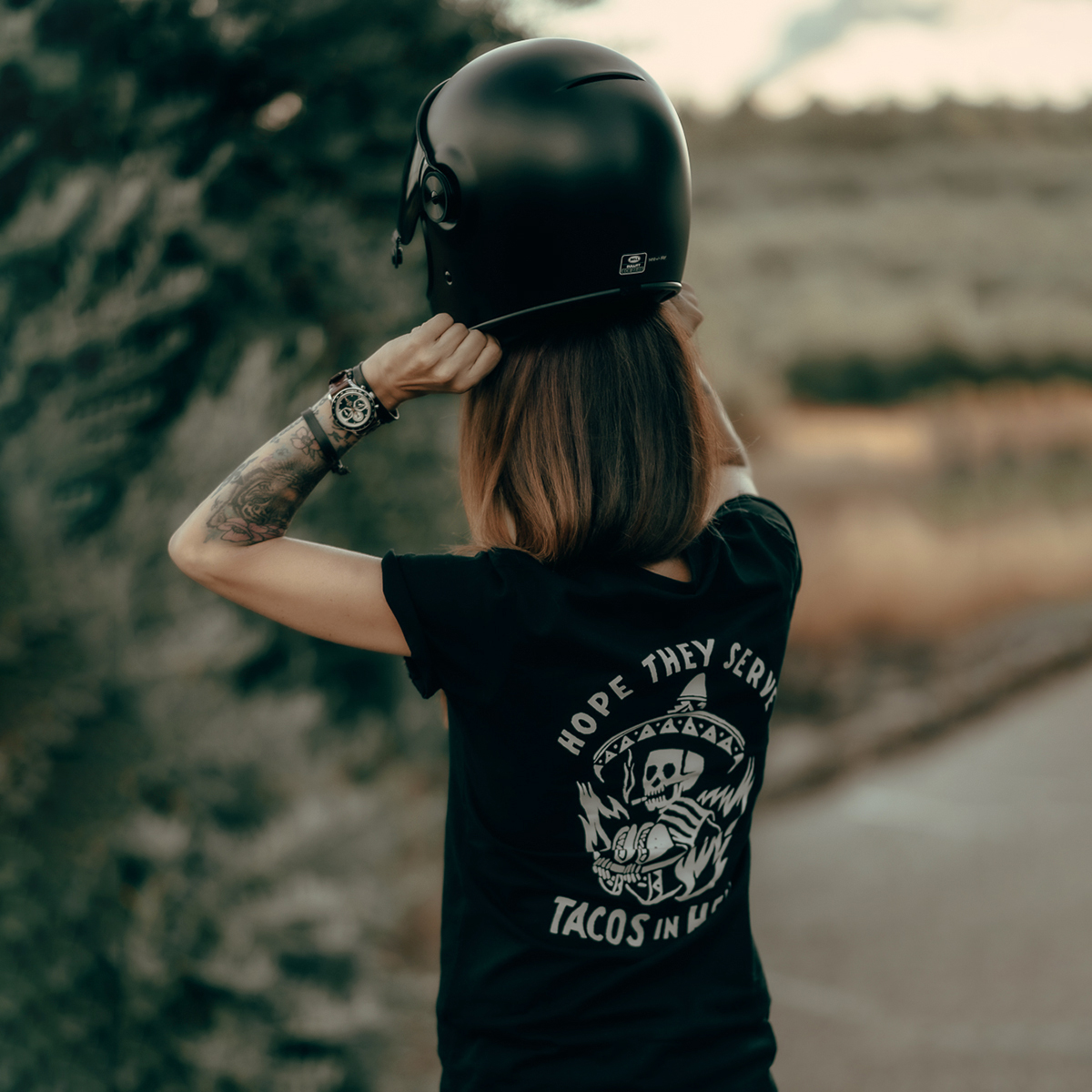 Hope They Serve Skull Graphic T-shirt