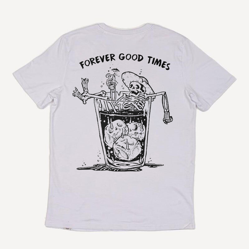 Skull's drinking beer T-shirt