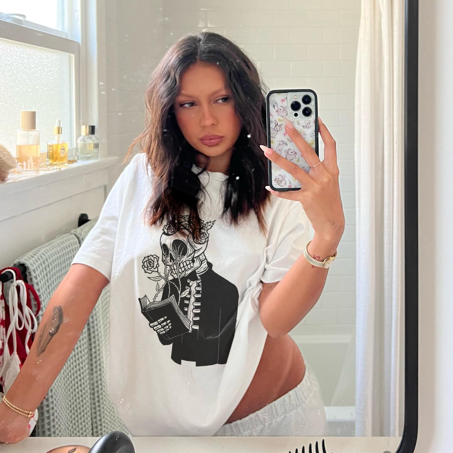 Skeleton Is Reading T-shirt
