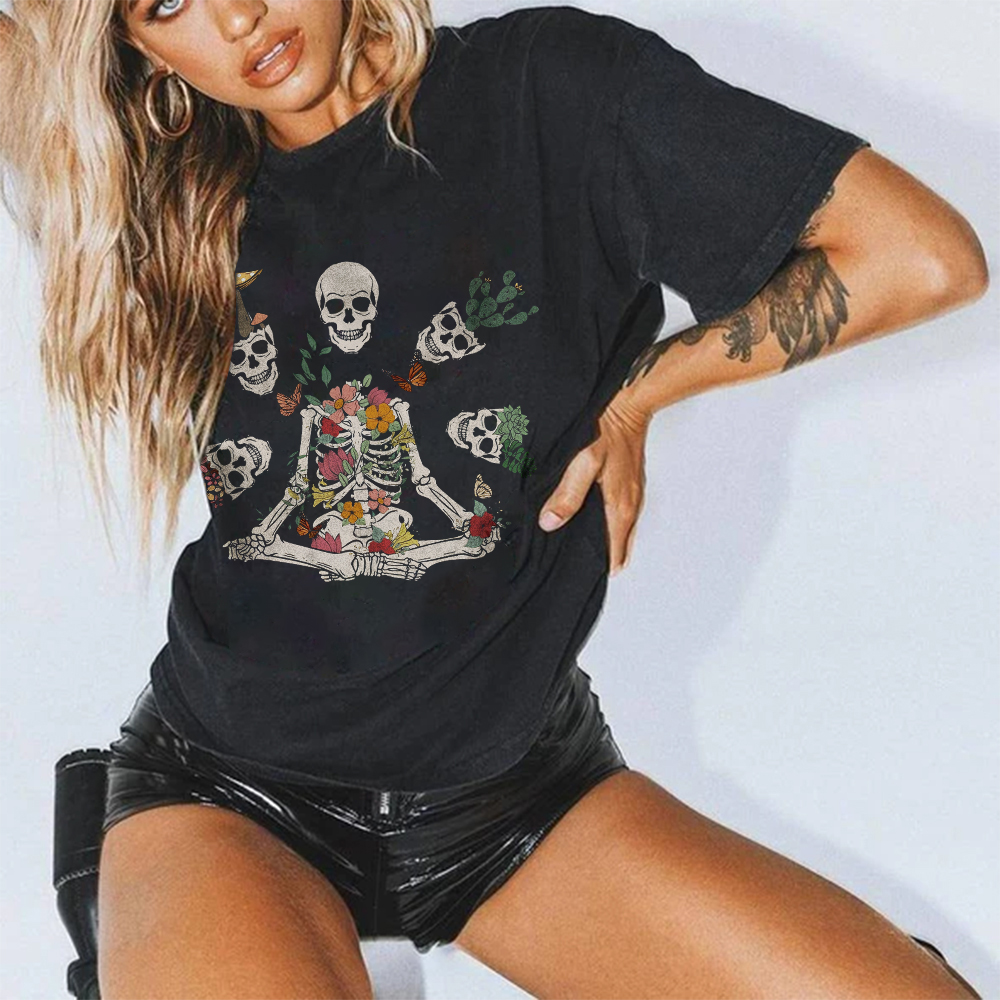 Skeleton And Butterfly T-shirt