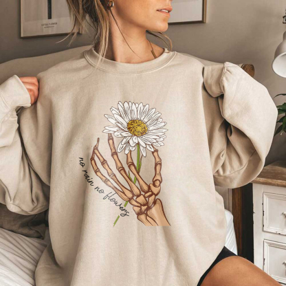 No Rain No Flowers Sketelon Sweatshirt