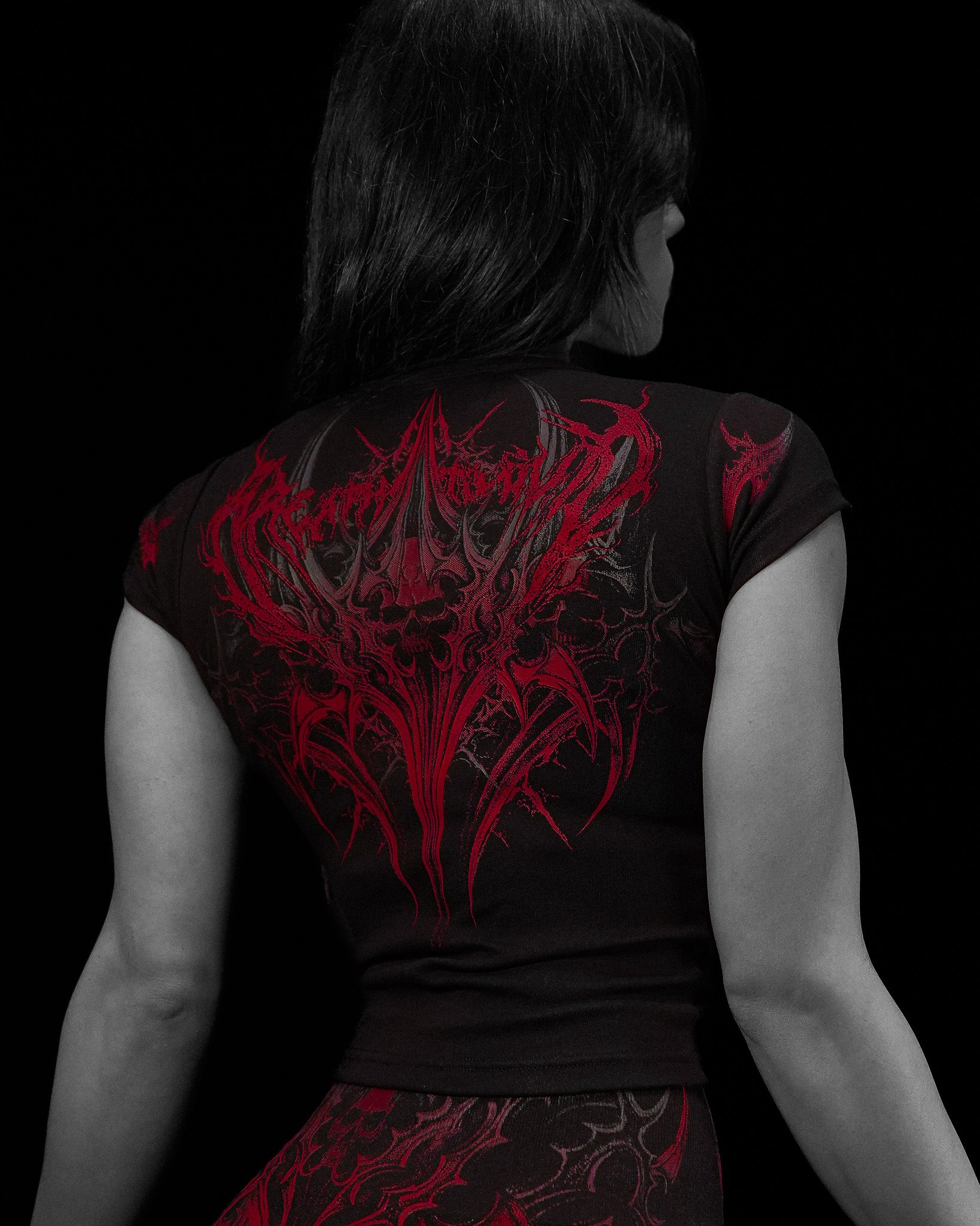 Womens Valkyrie Baby Tee NIGHTMARE