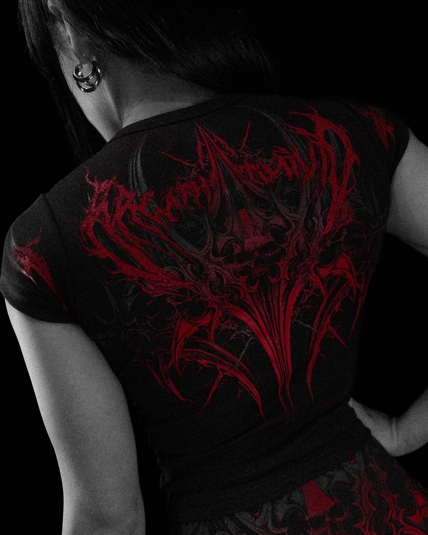 Womens Valkyrie Baby Tee NIGHTMARE