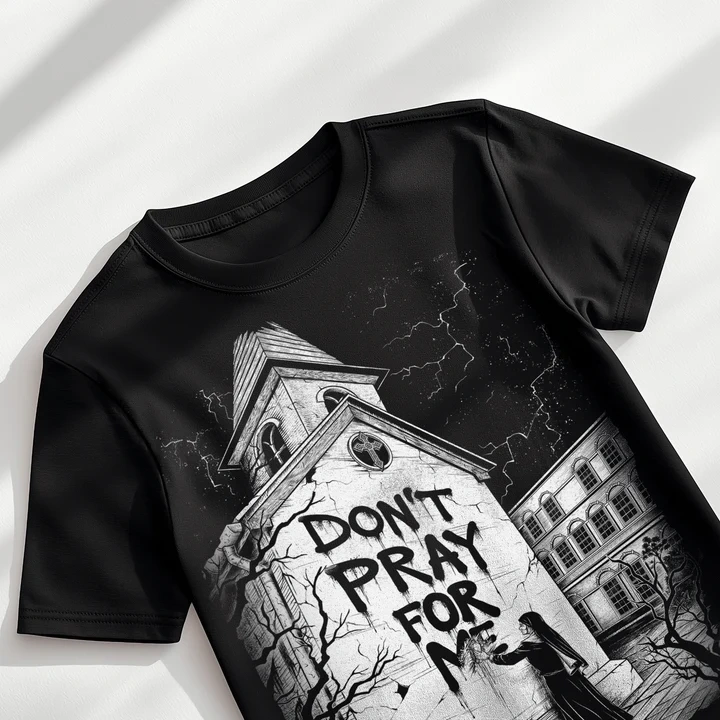 Don't Pray For Me Printed Women's T-shirt