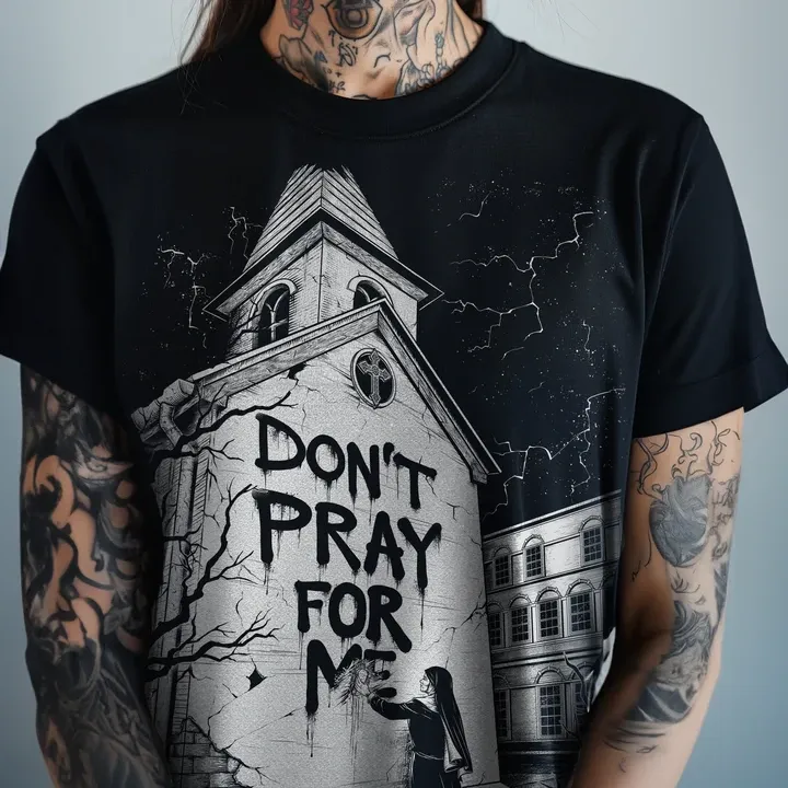Don't Pray For Me Printed Women's T-shirt