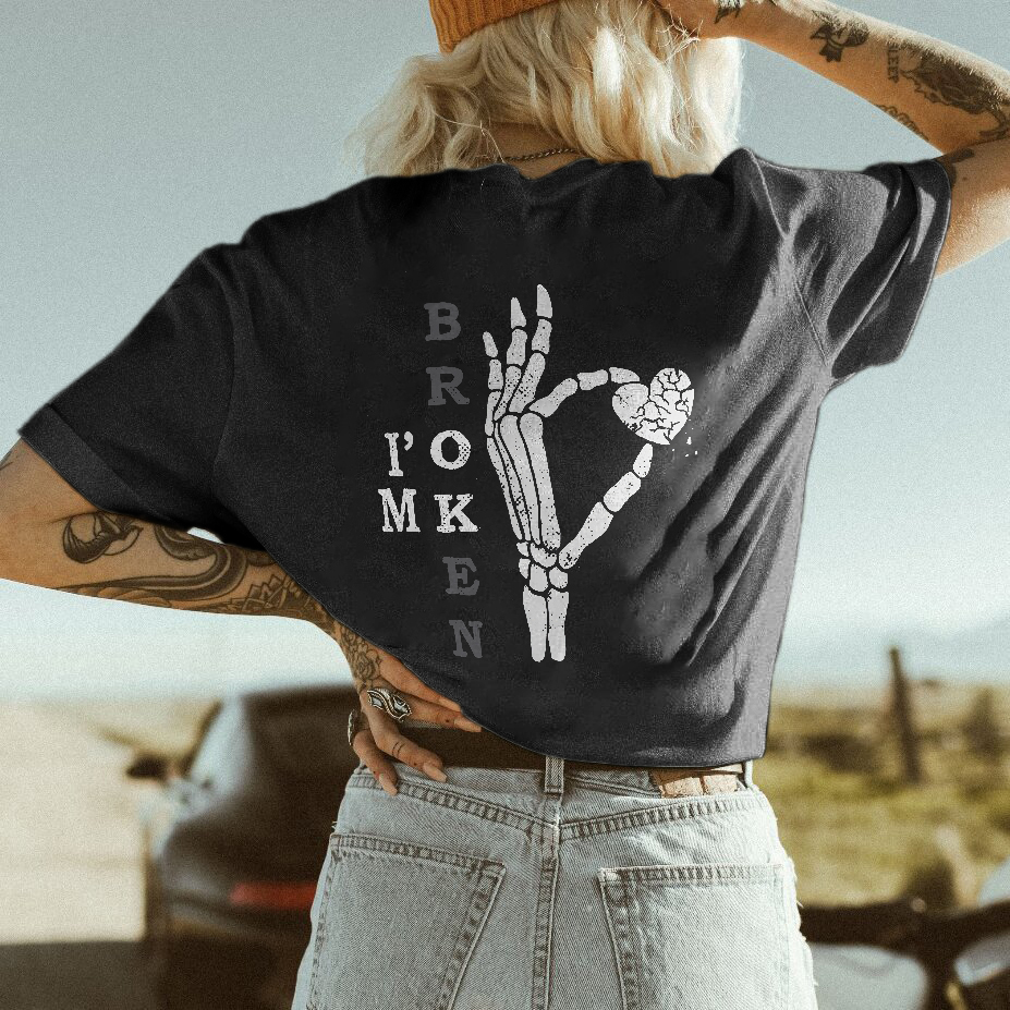 I'M Broken Printed T-shirt