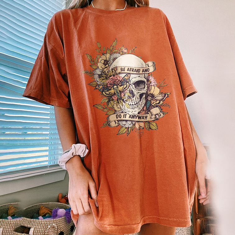 Flower And Skull T-shirt