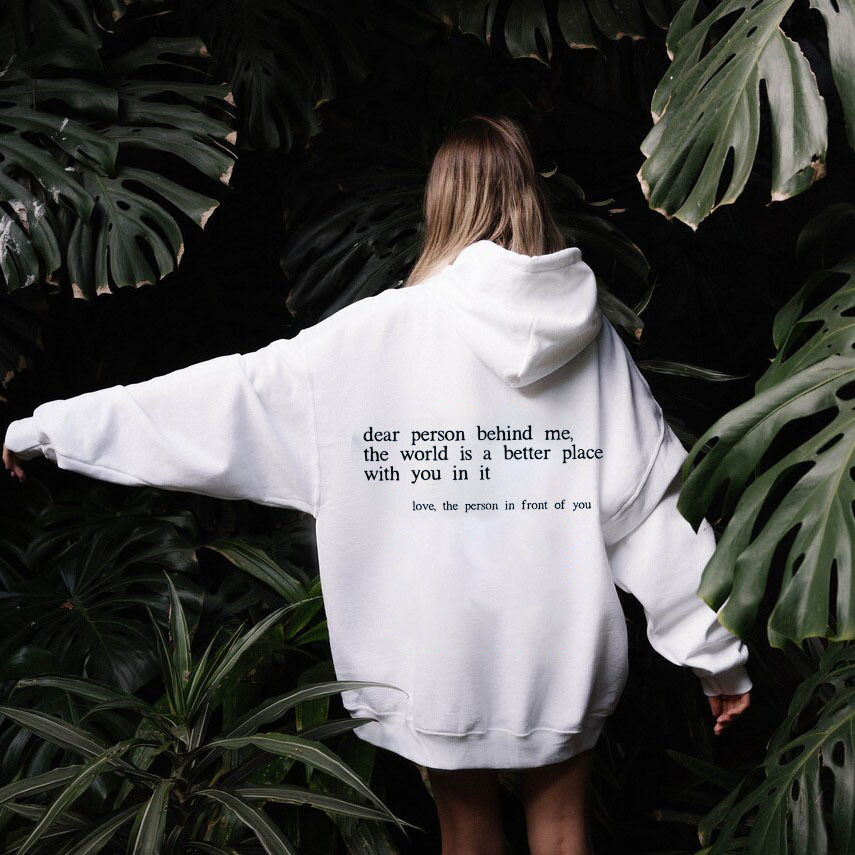 Dear Person Behind Me Printed Women's Hoodie