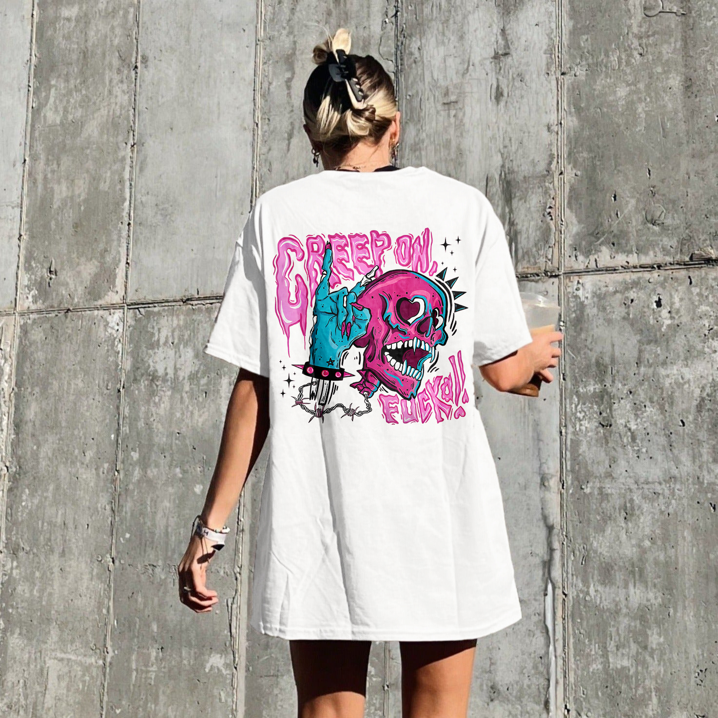 Creep On Fucka Skull T-shirt