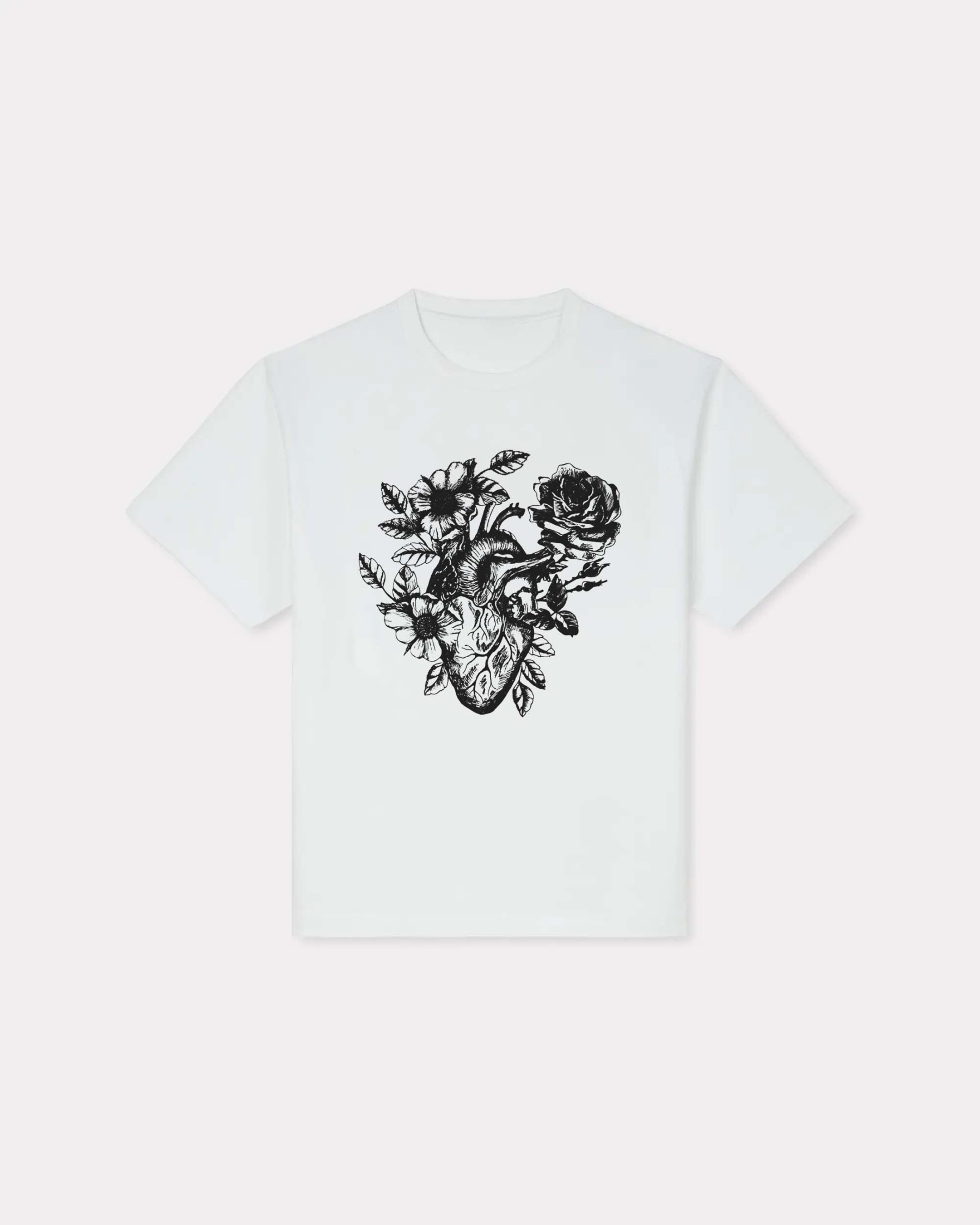 Heart Rose Print Women's T-shirt