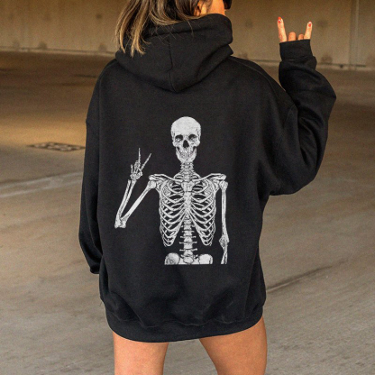 Skeleton Taking Photo Hoodie