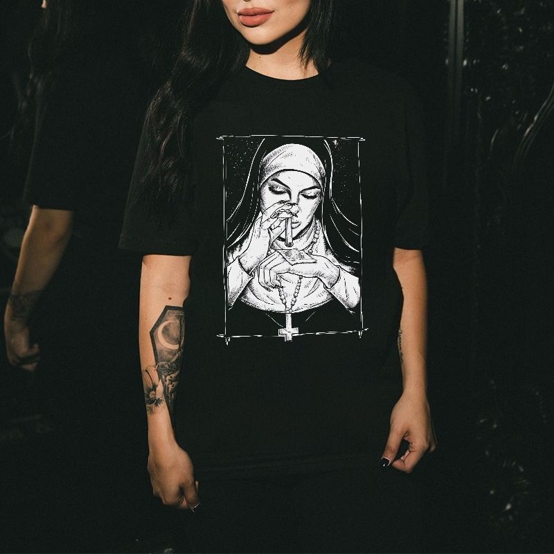 Nun Is Smoking T-shirt