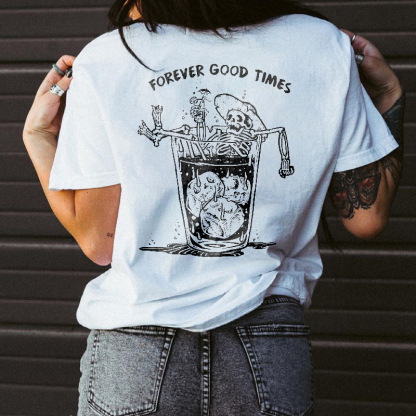 Skull's drinking beer T-shirt