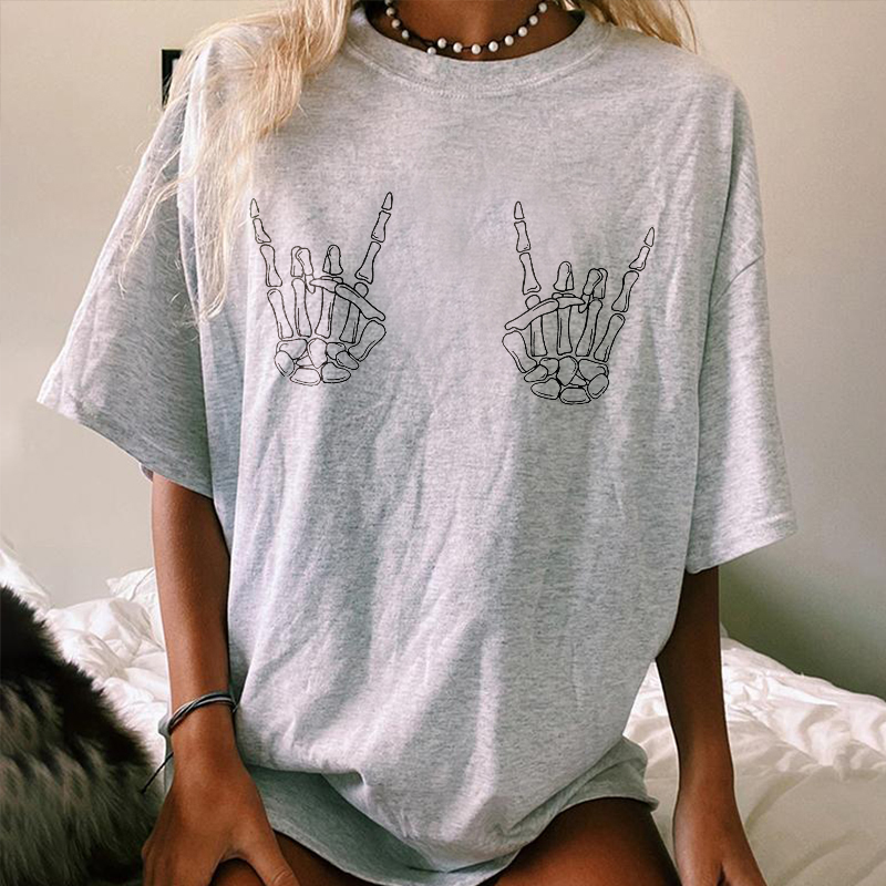 Cool Skull Hand Posture T-shirt