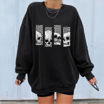 Skull Print Sweatshirt