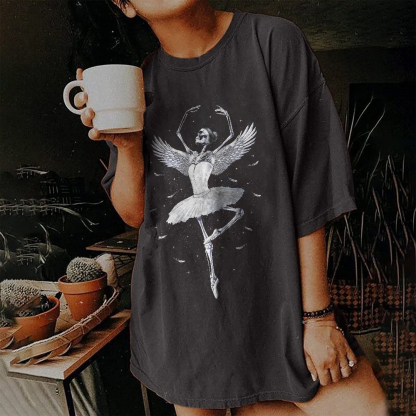 Skeleton Dancing Ballet T-shirt