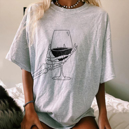 Skeleton And Goblet T-shirt