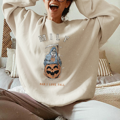 Milf Man I Love Fall Halloween Sweatshirt