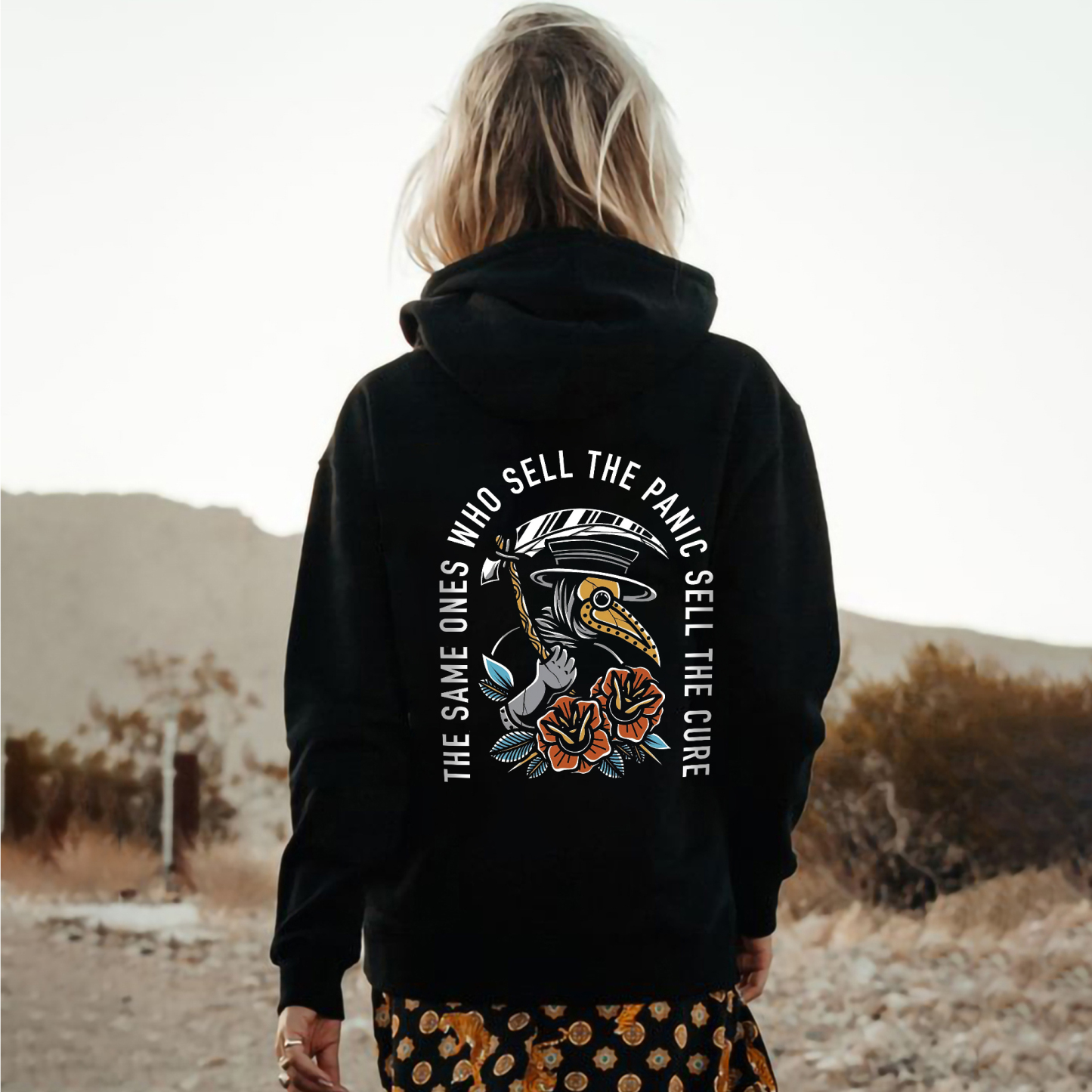 The Same Ones Who Sell The Panic Sell The Cure Printed Women's Hoodie