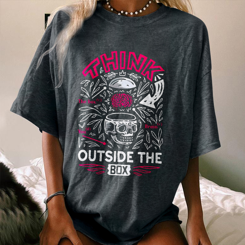 Think Outside The Box Skull T-shirt
