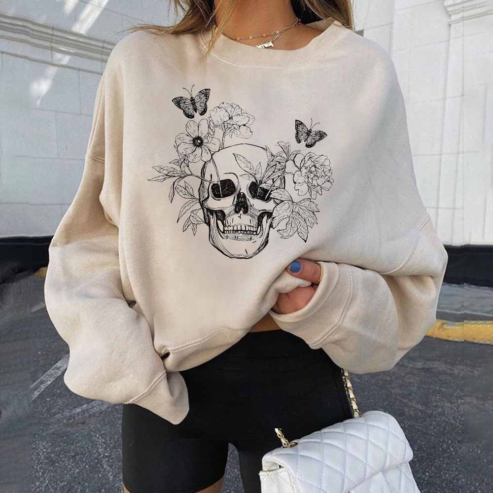 Skeleton & Flower Sweatshirt