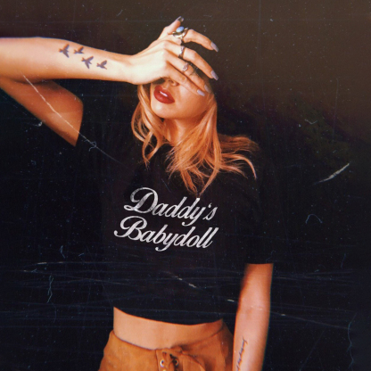 Daddy's Babydoll Print T-shirt