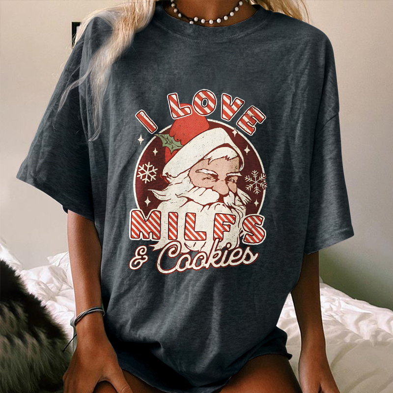 I Love Milfs Cookies Christmas T-shirt
