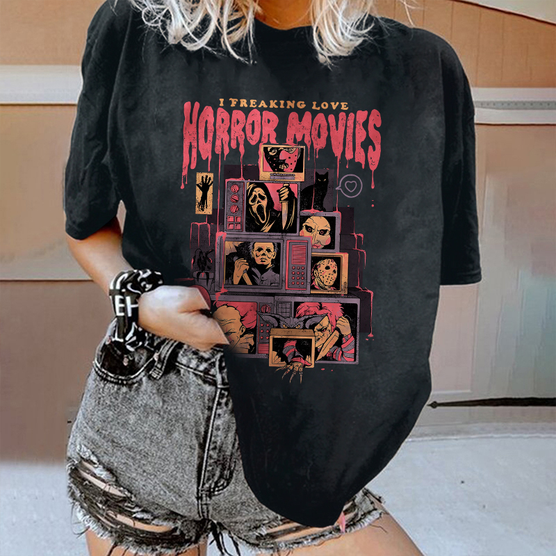 I Freaking Love Horror Movies T-shirt