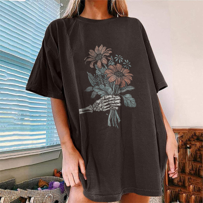 Give You Some Flowers Sketelon T-shirt