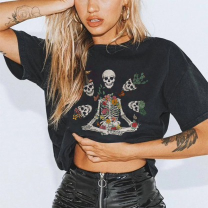 Skeleton And Butterfly T-shirt