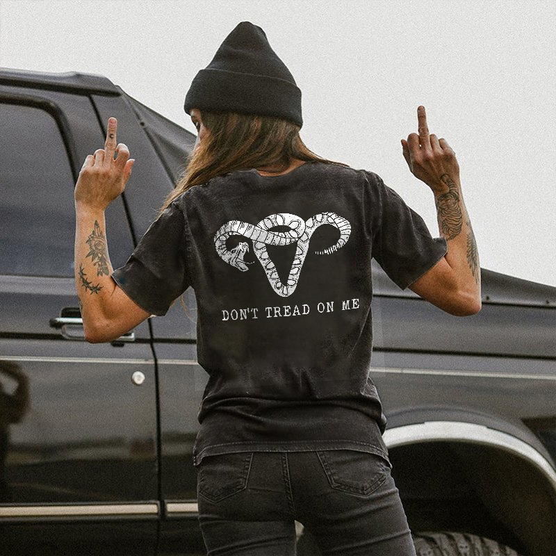 Don't Tread On Me Printed Women's T-shirt