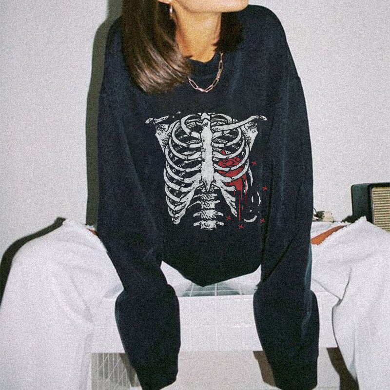 Skeleton Heart Sweatshirt