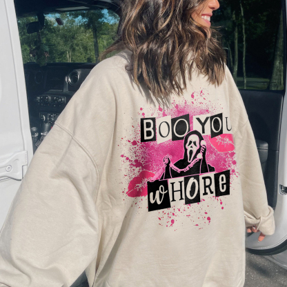 Boo You Funny Skull Sweatshirt