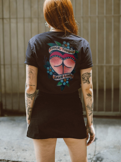 Thick Thighs Save Lives Printed Women's T-shirt