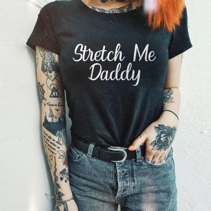 Stretch Me Daddy Print T-shirt