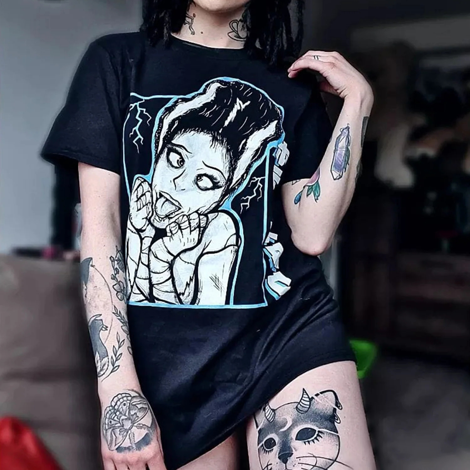 The Bride of Frankenstein Ahegao T-Shirt
